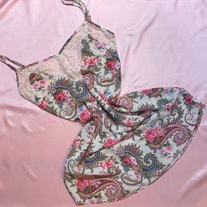 Paisley Slip and Robe Set